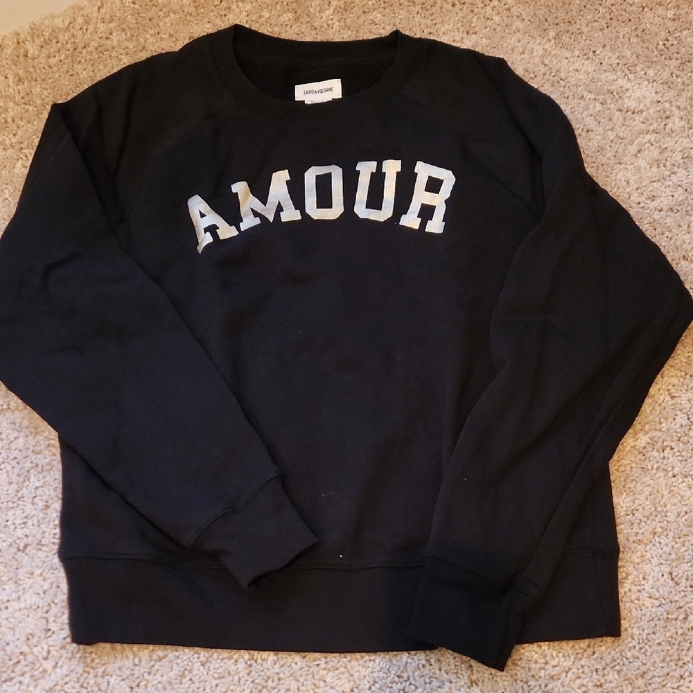 Amour Black Sweatshirt